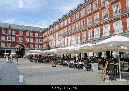 Die Plaza Mayor, Madrid, Spanien, Europa, PublicGround Stockfoto