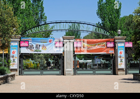 Parque de Atracciones, Eingang, Freizeitpark, Madrid, Spanien, Europa, PublicGround Stockfoto