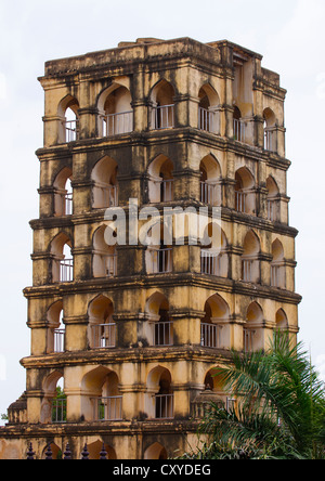 Der Maratha Palace Museum Glockenturm, Thanjavur, Indien Stockfoto