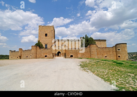 Castillo, Schloss, Ignacio Zuloaga Museum, Dorf von Pedraza De La Sierra, Provinz Segovia, Castilla y Leon Stockfoto