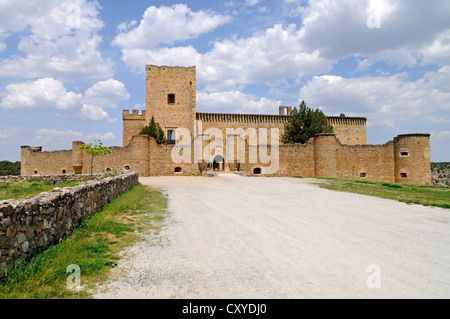 Castillo, Schloss, Ignacio Zuloaga Museum, Dorf von Pedraza De La Sierra, Provinz Segovia, Castilla y Leon Stockfoto