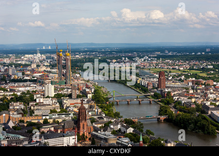 Europäische Zentralbank, EZB, neue Gebäude im Bau, Frankfurt Am Main, Hessen Stockfoto