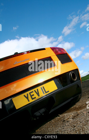 Rückseite des Lamborghini Gallardo hautnah Stockfoto