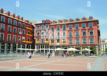 Die Plaza Mayor, Valladolid, Kastilien und León, Spanien, Europa, PublicGround Stockfoto