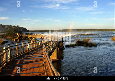 Gang des Teufels Rachen, Garganta del Diablo, Iguazu oder Iguacufälle, UNESCO World Heritage Site, an der Grenze von Brasilien und Stockfoto