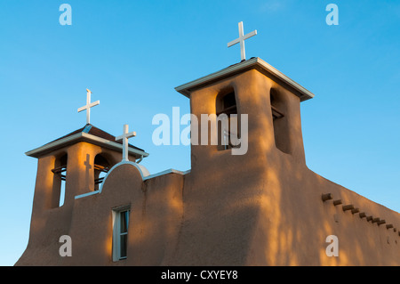 New Mexico, Taos, Kirche San Francisco De Asis, 1816 abgeschlossen. Stockfoto