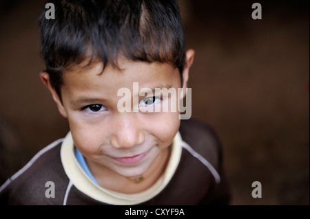 Junge, Porträt, Comunidad Martillo, Caaguazu, Paraguay, Südamerika Stockfoto