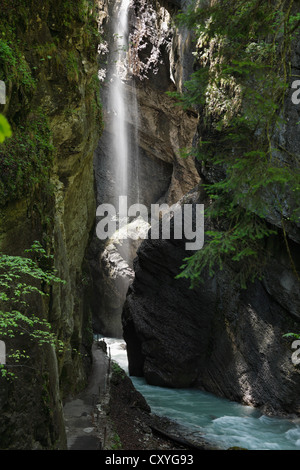 Partnachklamm Schlucht, Partnach Fluss, Garmisch-Partenkirchen, Werdenfelser Land/Region, Wetterstein Palette, Upper Bavaria, Bavaria Stockfoto