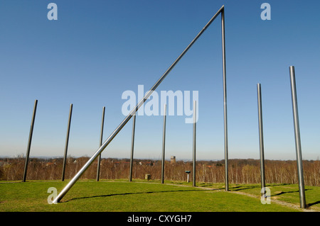 Sonnenuhr, Kunstinstallation, Halde Schwerin, verderben Castrop-Rauxel Tipp, Route der Industriekultur, Ruhrgebiet Stockfoto