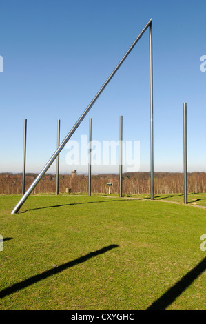 Sonnenuhr, Kunstinstallation, Halde Schwerin, verderben Castrop-Rauxel Tipp, Route der Industriekultur, Ruhrgebiet Stockfoto