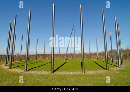 Sonnenuhr, Kunstinstallation, Halde Schwerin, verderben Castrop-Rauxel Tipp, Route der Industriekultur, Ruhrgebiet Stockfoto