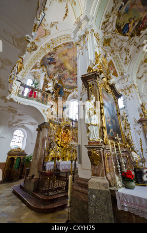 Interieur von Andechs Abbey, Benedikt Kloster Andechs, Bayern Stockfoto