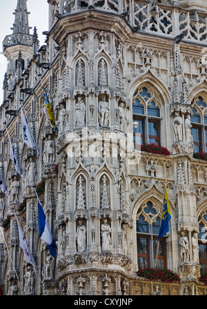 Rathaus, grand-Place, Grote Markt, Leuven, Flandern, Belgien Stockfoto