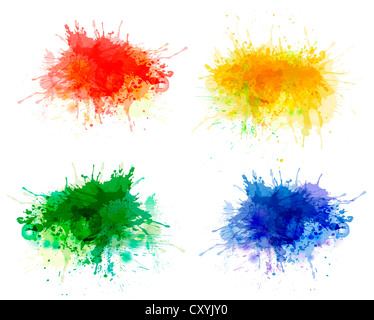 Sammlung von bunten Aquarell abstrakt. Vektor. Stockfoto