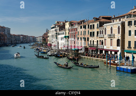 Canal Grande von Rialto Bridge, Venedig, Veneto, Italien, Europa Stockfoto