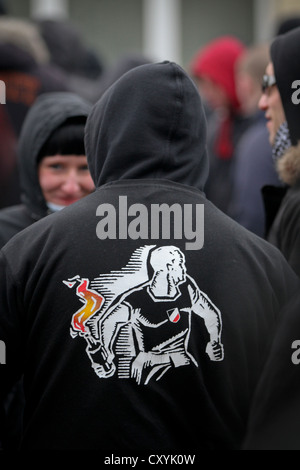 Neo-Nazi-Kundgebung in Dresden, Sachsen Stockfoto
