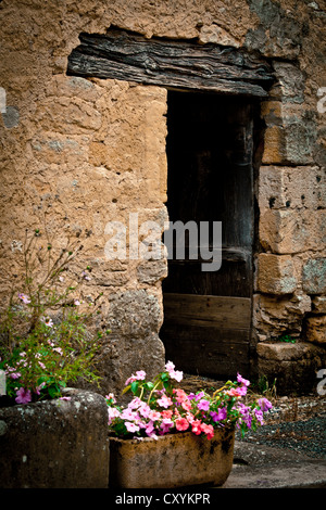 Tür-Detail im Vézère-Tal, Perigord, Frankreich, Europa Stockfoto