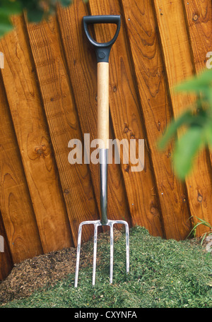 Edelstahl vier Säulen Garten Gabel Stockfoto