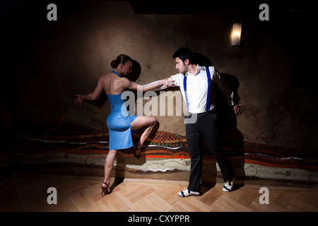 Schöne Tänzerinnen einen argentinischen Tango. Bitte überprüfen Sie ähnliche Bilder aus meinem Portfolio. Stockfoto