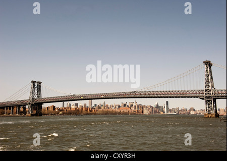 Williamsburg Bridge, East River, New York City, New York, USA Stockfoto