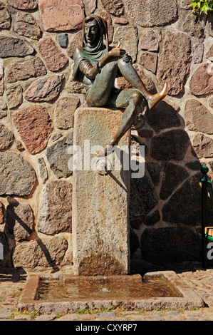 Bis Eulenspiegel-Brunnen von Karlheinz Goedtke, Mölln, Herzogtum Lauenburg, Schleswig-Holstein, Deutschland, PublicGround Stockfoto