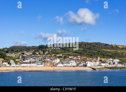 Lyme Regis Stadt - von Cobb aus gesehen, Dorset, Großbritannien Stockfoto
