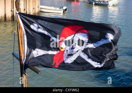 Jolly Roger Flagge, UK Stockfoto