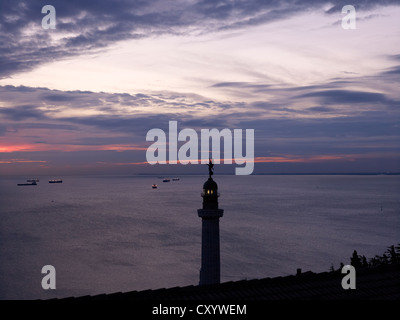 Leuchtturm von Triest, genannt Faro della Vittoria, Golf von Triest, Italien Stockfoto