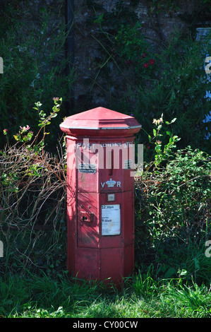 Die älteste Säule Box noch gebräuchlich, Victorian, Dorset UK Stockfoto