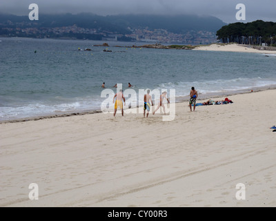 Samil Beach, Vigo, Ponteverda Provinz, Galicien, Spanien Stockfoto