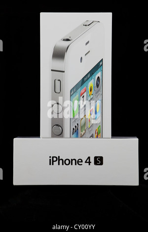 IPhone 4 s White Box Stockfoto