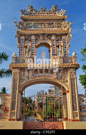 Vinh Trang Pagode, My Tho, Mekong Delta, Vietnam, Südostasien, Asien Stockfoto