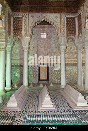 Saadian Gräber in der Rue De La Kasbah, Marrakech, Marrakech-Tensift-El Haouz, Marokko, Nordafrika, Afrika Stockfoto