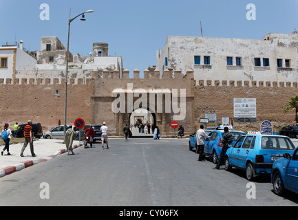 Stadtgebiet Wand, Essaouira, Marrakech-Tensift-Al Haouz, Marokko, Maghreb, Afrika Stockfoto