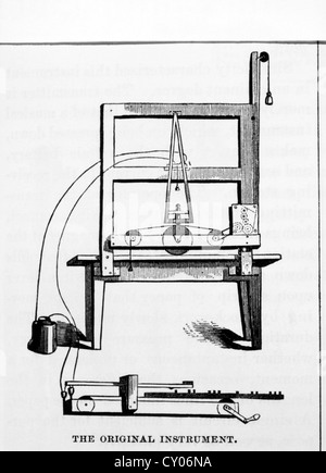 Samuel F.B. Morses ursprünglichen Telegraph, Print, ca. 1835 Stockfoto