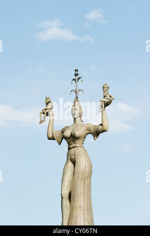 Imperia, Statue von Peter Lenk, Konstanz, Constance, Bodensee, Baden-Württemberg Stockfoto