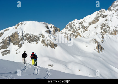 Skigebiet, Aiguille Percee, Tignes, Val d ' Isère, Savoie, Alpen, Frankreich Stockfoto