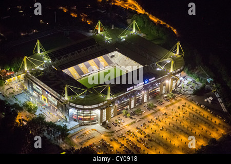 Luftaufnahme, Signal-Iduna-Park, Extraschicht 2012, jährliche Kulturveranstaltung, Dortmund, Ruhrgebiet, Nordrhein-Westfalen Stockfoto