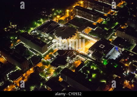 Luftaufnahme, RUB Ruhr-Universität, Extraschicht 2012, jährliche Kulturveranstaltung, Bochum, Ruhrgebiet, Nordrhein-Westfalen Stockfoto