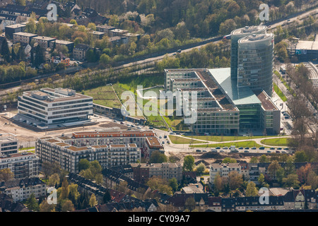 Luftaufnahme, EON-zentrale Essen, Atos Unternehmen, Essen, Ruhrgebiet, Nordrhein-Westfalen Stockfoto