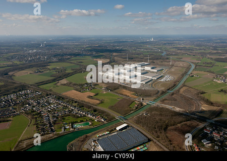 Luftaufnahme, IKEA Distribution Center, Ellinghausen, European Distribution center in Dortmund, Ruhrgebiet, Nordrhein-Westfalen Stockfoto