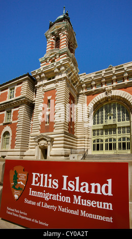 Eingang, Immigration Museum, Ellis Island, New York City, New York, USA, Nordamerika Stockfoto