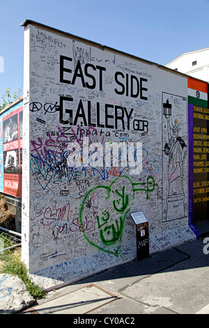 Rest der Berliner Mauer, East Side Gallery, Berlin Stockfoto