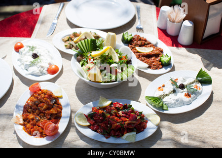 Antalya türkische Küche traditionelle Meze Türkei Stockfoto