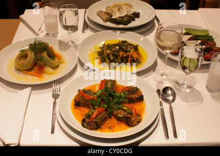 Antalya türkische Küche traditionelle Meze Türkei Stockfoto