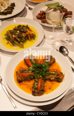 Antalya türkische Küche traditionelle Meze Türkei Stockfoto