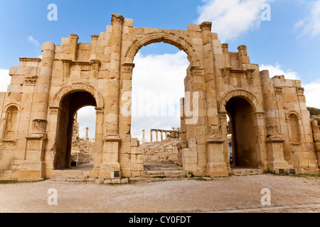 Das Südtor des alten jerash Stockfoto