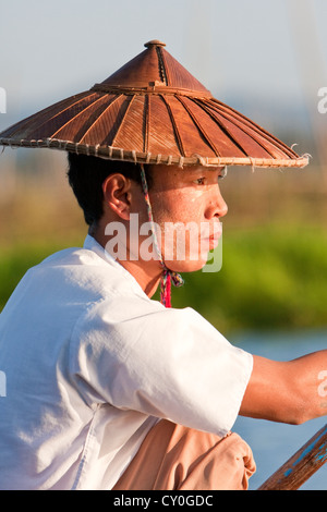 Myanmar, Burma. Fischer, Inle-See, Shan-Staat. Stockfoto