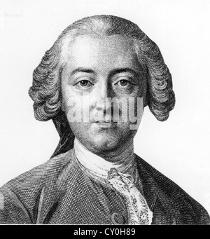 Französischen Philosophen CLAUDE ADRIEN HELVETIUS (1715-1771) Stockfoto