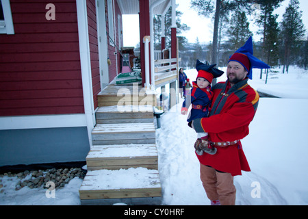 Sami Leute im Norden von Finnland Stockfoto